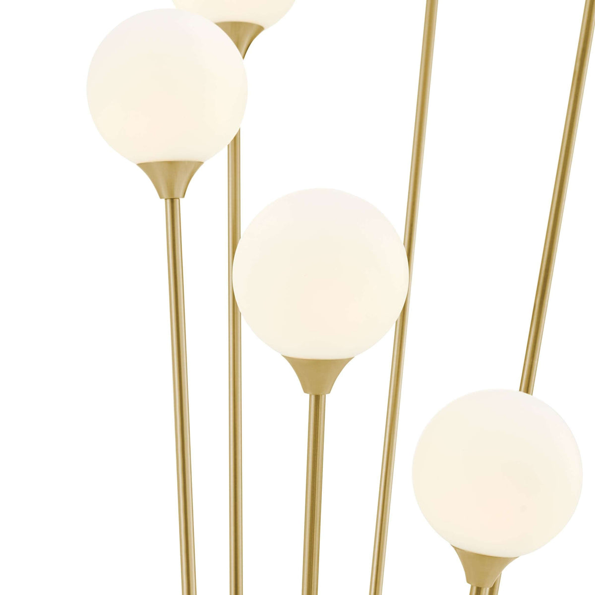 Modern Anechdoche Floor Lamp in Gold and White