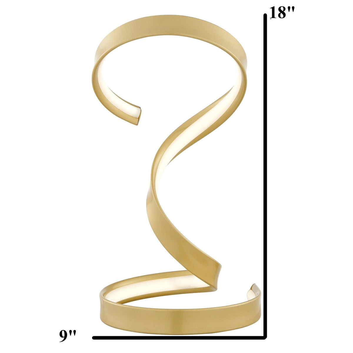 The Hamburg Gold Table Lamp measures 18 inches tall.