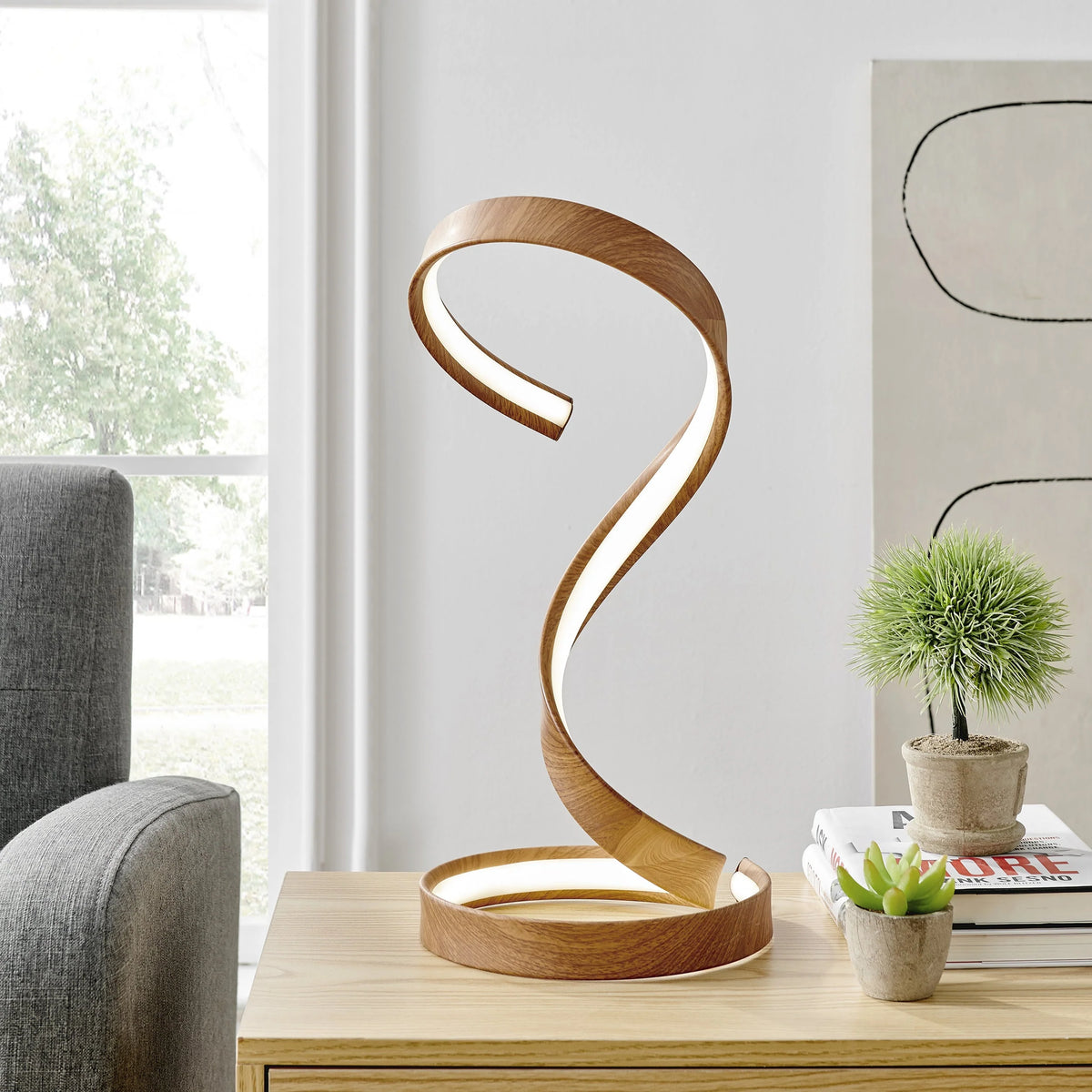 Choose the Hamburg Wood Table Lamp for your living room, bedroom or sitting area.