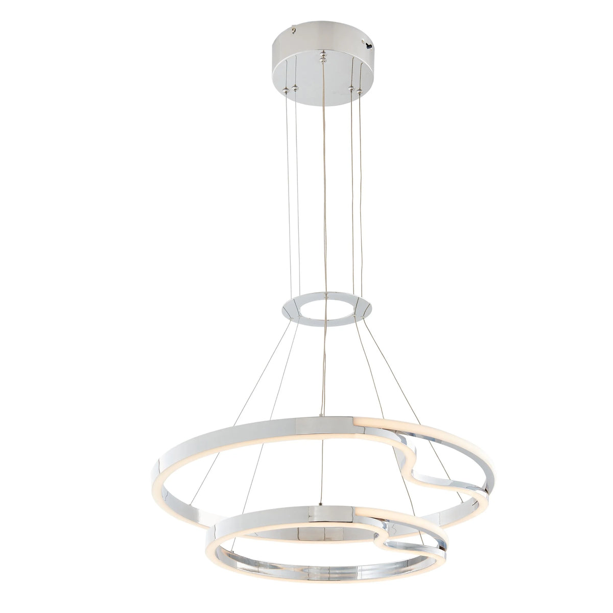 Minsk Double Round Chrome Chandelier For Your Modern Home