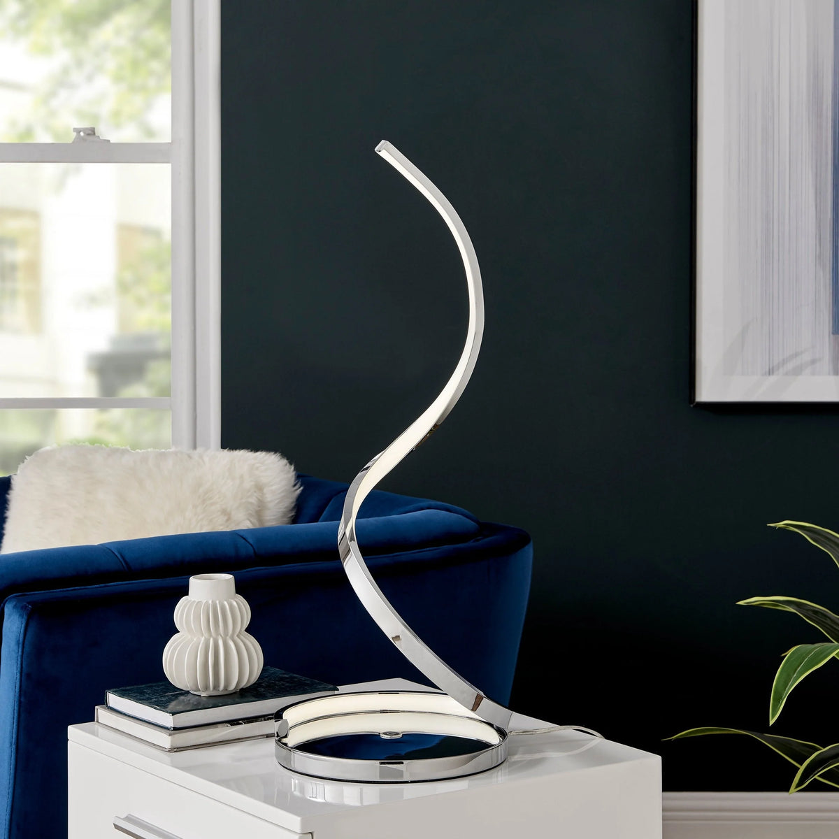 Choose this unique living room table lamp to add a minimalistic look.