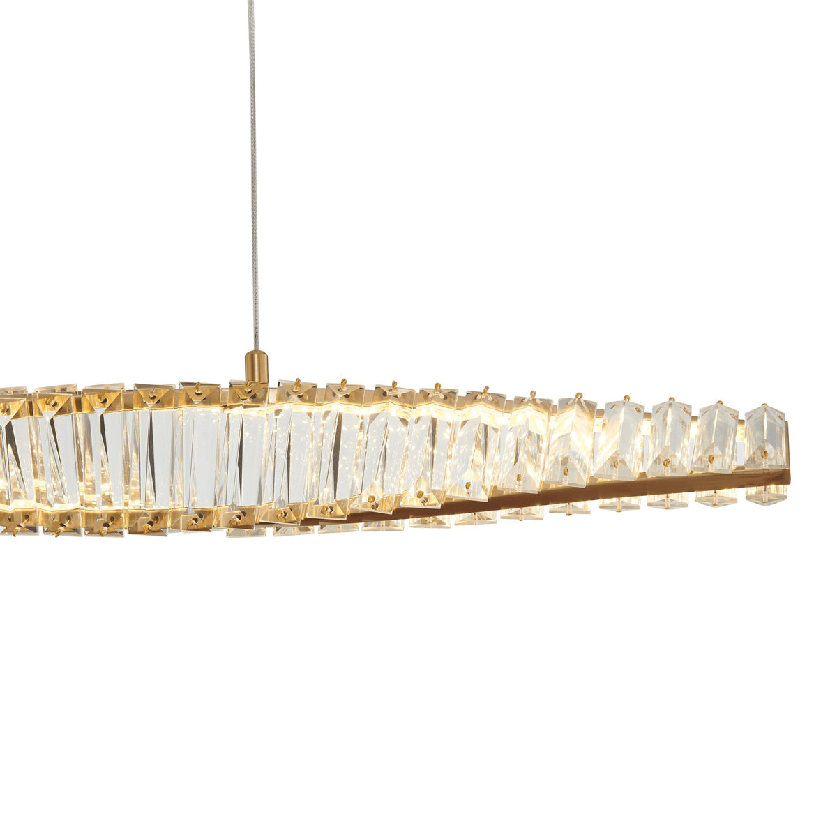 Finesse Decor Towson Brushed Gold Crystal Chandelier