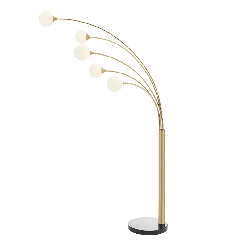 Finesse Decor Anechdoche Floor Lamp / Gold & White / 5 Lights