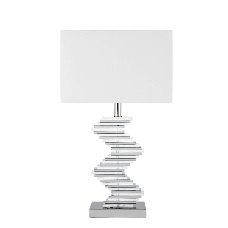 Crystal Two Tone Paved Table Lamp / 1 Light
