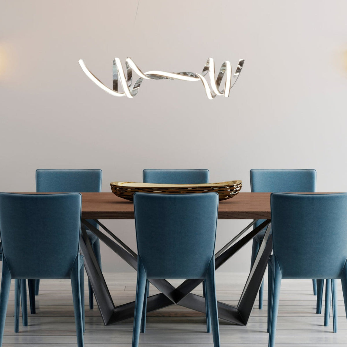 Munich LED Horizontal Chandelier / Chrome