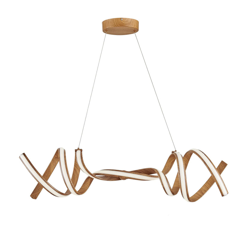 Munich LED Horizontal Chandelier / Wood