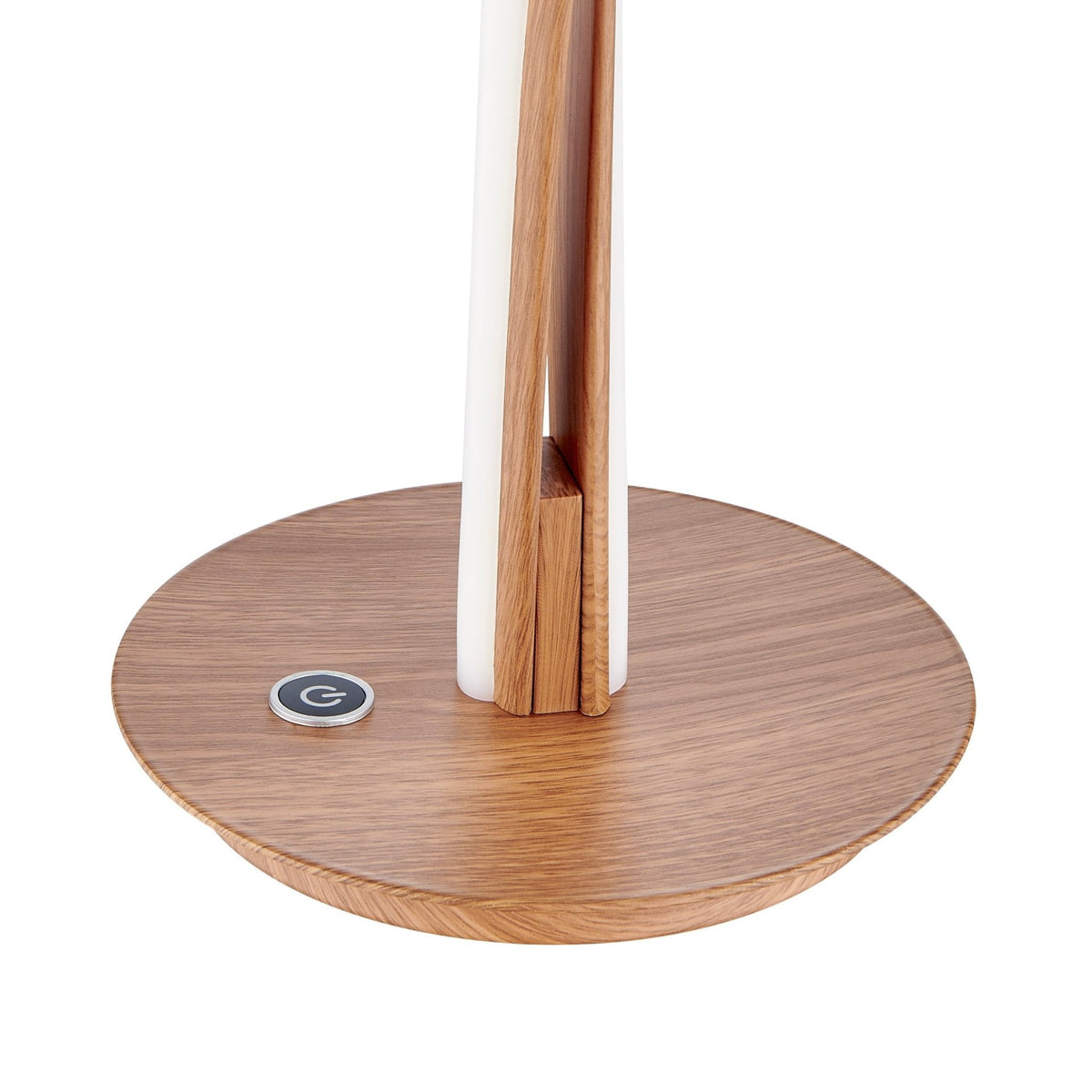 Finesse Decor Munich Wood LED Table Lamp with Touch Dimmer